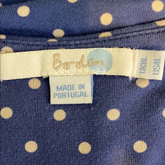 Boden Aubrey Polka Dot Viscose Dress - Size 4L - Picture 4 of 6